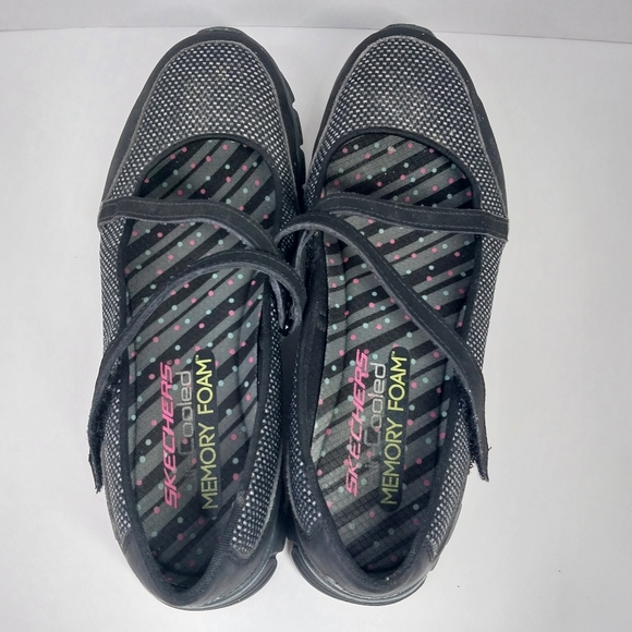 Skechers Stopover Flex Women's Size 7 Gray/Black Mary Jane 22849 Comfort Shoes - Picture 7 of 13